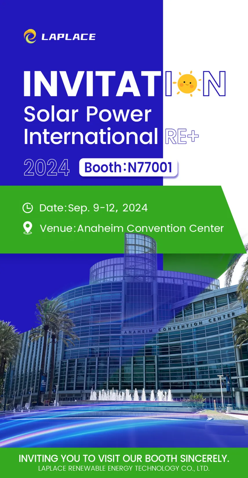 展会预告│拉普拉斯与您相约2024美国国际太阳能展RE+